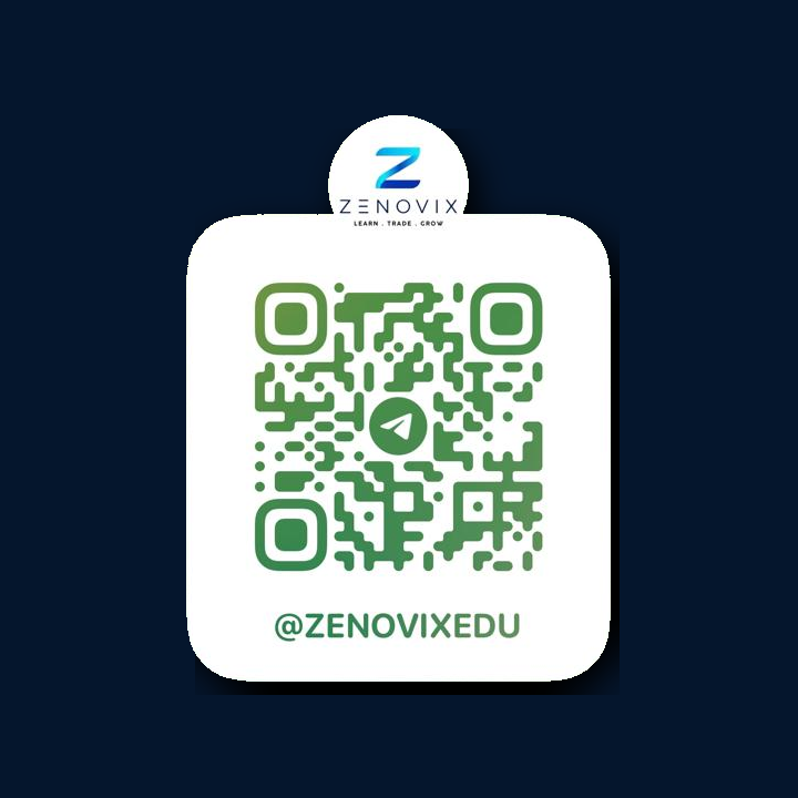 کد QR کانال رسمی تلگرام زنـوویکس با شناسه ZENOVIXEDU